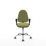 PIQUERAS Y CRESPO Silla de oficina Aýna Verde oliva con base cromada