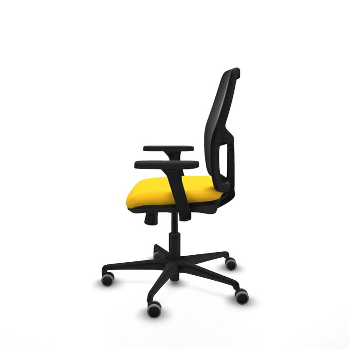 PIQUERAS Y CRESPO Alfera Silla de Oficina con Malla Negra y Asiento en Similpiel Amarillo PIQUERAS Y CRESPO Alfera Silla de Oficina con Malla Negra y Asiento en Similpiel Amarillo