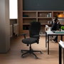 PIQUERAS Y CRESPO Alfera Silla de Oficina con Malla Negra y Asiento en Similpiel Amarillo