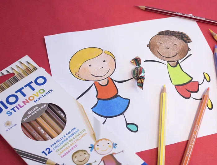 Giotto Lápices de Colores Stilnovo Tones Piel Caja 12 Colores