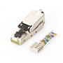 Digitus RJ45 Conector apantallado Cat6a para ensamblaje sobre terreno, Acero inoxidable, -40 a 80 grados C, 78 g