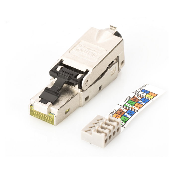ASSMAN/DIGITUS Conector RJ45 apantallado para ensamblaje sobre el terreno ASSMAN/DIGITUS Conector RJ45 apantallado para ensamblaje sobre el terreno
