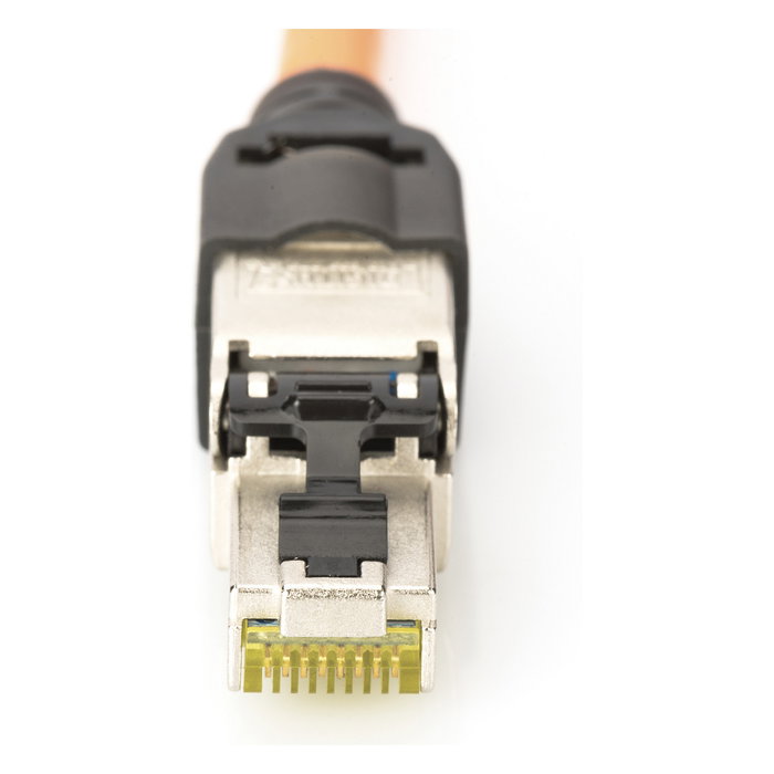 Digitus RJ45 Conector apantallado Cat6a para ensamblaje sobre terreno, Acero inoxidable, -40 a 80 grados C, 78 g
