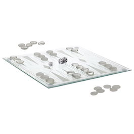 Mister Gadget Juego Backgammon De Vidrio Colección Vintage Incluye Tablero Fichas Y Dados Pieza Decorativa