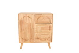 DKD Home Decor Buffet Rubberwood Ratan Natural
