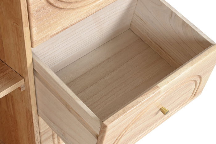 DKD Home Decor Buffet Rubberwood Ratan Natural