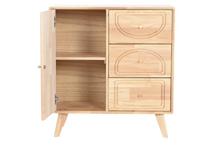 DKD Home Decor Buffet Rubberwood Ratan Natural