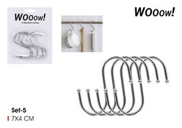 Wooow Set 5 Ganchos Cocina 7 cm x 4 cm (48 Cajas)