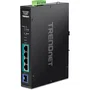 TRENDnet TI-PGM541 Switch Industrial Gigabit Ethernet de 5 Puertos (4 PoE+ 120W, 1 SFP), IP30, -20°C a 65°C, Negro