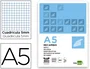 Liderpapel Recambio A5 120 hojas 75gr cuadro 5mm sin margen 6 taladros bandas de 5 colores