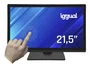 Iggual MTL21PX Monitor Táctil Capacitivo POS 21.5" / 54.6 cm Full HD (1920x1080) 16:9, 5 ms, 250 cd/m², Negro, VGA+HDMI+USB, para Kioskos, Comercio