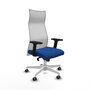 PIQUERAS Y CRESPO Sillón Albacete con mecanismo Sincro, Azul y Blanco