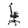 PIQUERAS Y CRESPO Silla de oficina Mardos con mecanismo Sincro/Traslack, Morado y Negro