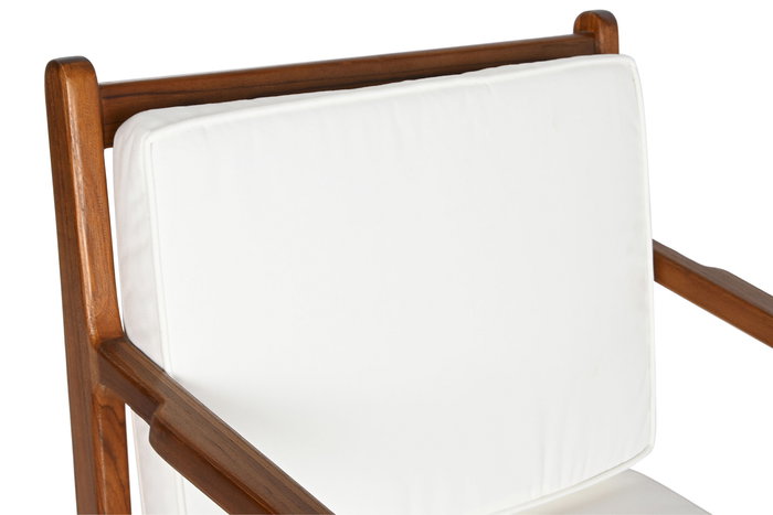 DKD Home Decor Butaca Marron Oscuro Blanco 76 x 77 x 64 cm