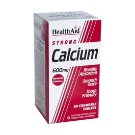 Health Aid Calcio 600mg 60 Comprimidos con Vitamina D3 e Inulina