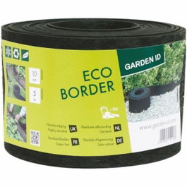 Garden Id Eco Border Borde de jardín de caucho reciclado 5 m x 10 cm