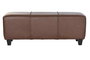 DKD Home Decor Descalzadora Marron Piel y Teca 41 x 46 x 120 cm