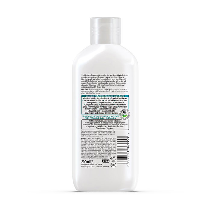 DR. ORGANIC Skin Clear Tónico Purificante 200 ml
