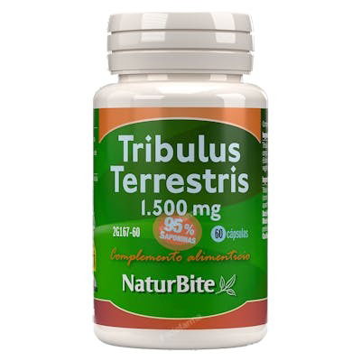 NATURBITE Tribulus Terrestris Suplemento con 95% Saponinas 60 Cápsulas NATURBITE Tribulus Terrestris Suplemento con 95% Saponinas 60 Cápsulas