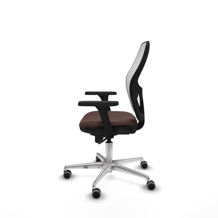 PIQUERAS Y CRESPO Silla de oficina Jorquera con Mecanismo Sincro, Marrón y Blanco PIQUERAS Y CRESPO Silla de oficina Jorquera con Mecanismo Sincro, Marrón y Blanco