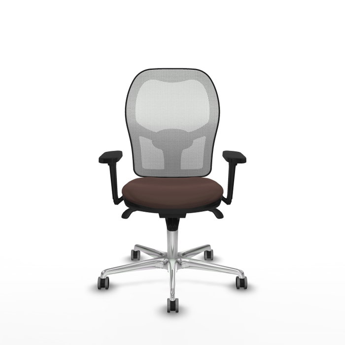 PIQUERAS Y CRESPO Silla de oficina Jorquera con Mecanismo Sincro, Marrón y Blanco PIQUERAS Y CRESPO Silla de oficina Jorquera con Mecanismo Sincro, Marrón y Blanco
