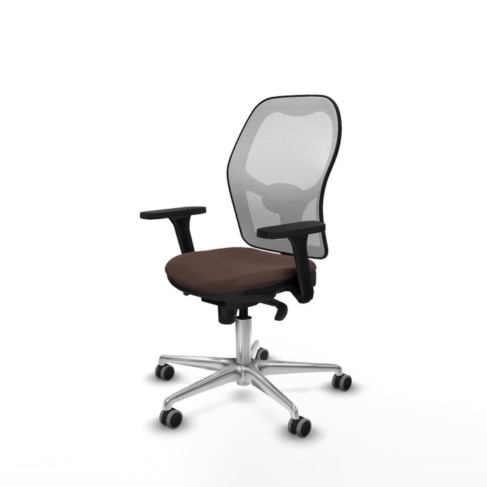 PIQUERAS Y CRESPO Silla de oficina Jorquera con Mecanismo Sincro, Marrón y Blanco PIQUERAS Y CRESPO Silla de oficina Jorquera con Mecanismo Sincro, Marrón y Blanco