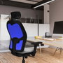 PIQUERAS Y CRESPO Silla de oficina Jorquera con mecanismo Sincro, brazos 3D y cabecero 2D