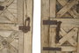 DKD Home Decor Decoración de pared Teca Ventana Antigua 74x3x122