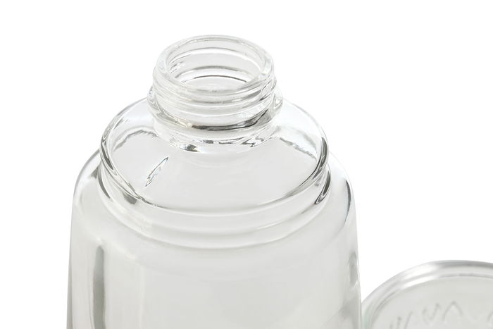 DKD Home Decor Botella de Cristal Transparente Basicos Set de 2 Piezas 10.3 x 26 x 10.3 cm Capacidad 1L