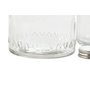 DKD Home Decor Set de 2 Botellas de 1L y Vasos de 240ml Basic Glass