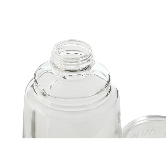 DKD Home Decor Set de 2 Botellas de 1L y Vasos de 240ml Basic Glass