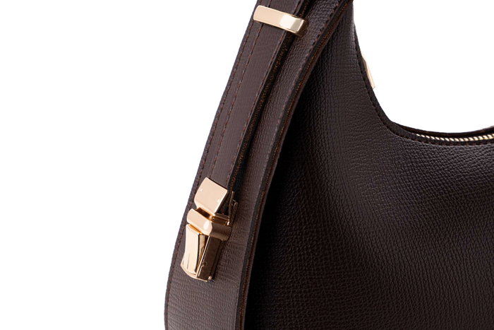 Lucky Bees Bolso de mano 1263 Marrón Oscuro Cuero de Polivinilo