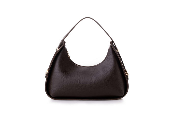 Lucky Bees Bolso de mano 1263 Marrón Oscuro Cuero de Polivinilo