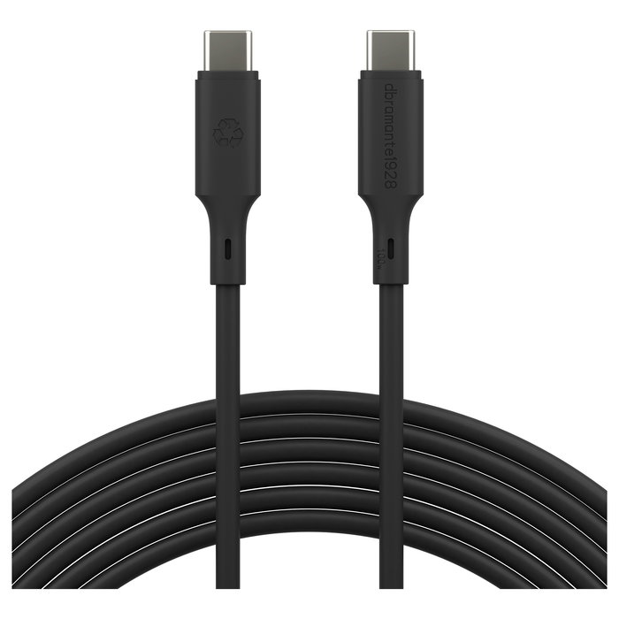 dbramante1928 CB30CCBL4390 - Cable USB-C Macho a USB-C Macho 3 m Negro, USB 2.0, 100W USB Power Delivery, CE, FCC