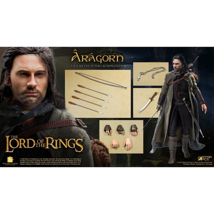 Star Ace Real Master Series Figura Aragorn El Señor de los Anillos 1:8 22.5 cm