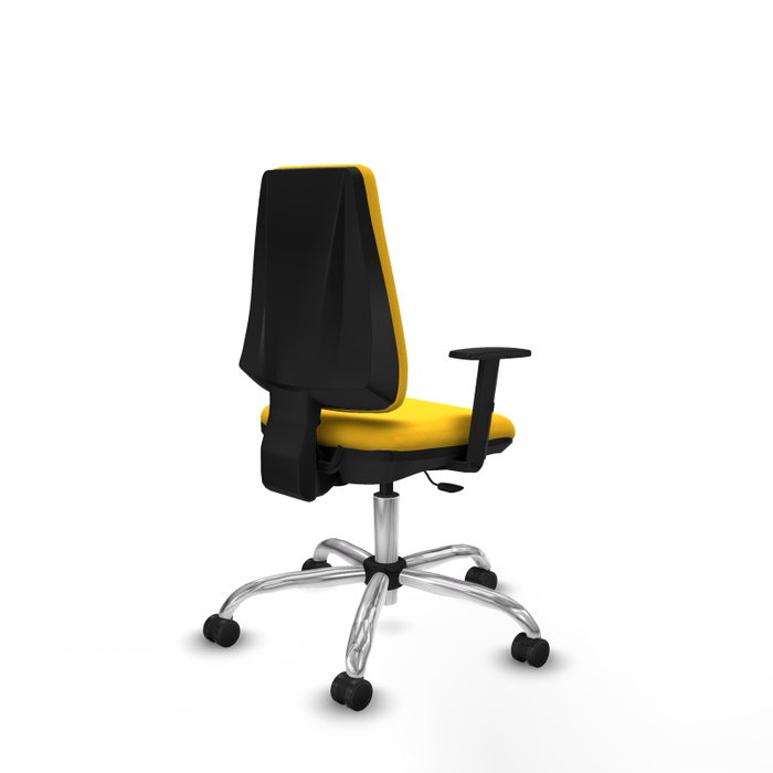 PIQUERAS Y CRESPO Silla de oficina Elche Amarillo con Similpiel