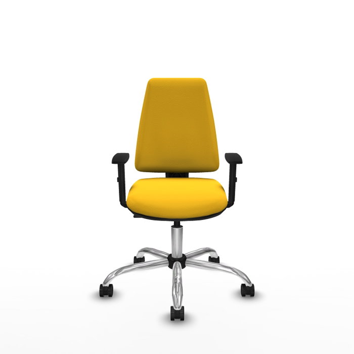 PIQUERAS Y CRESPO Silla de oficina Elche Amarillo con Similpiel