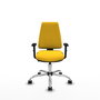 PIQUERAS Y CRESPO Silla de oficina Elche Amarillo con Similpiel