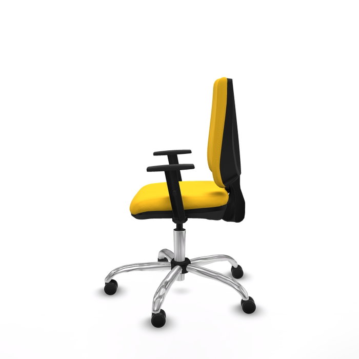 PIQUERAS Y CRESPO Silla de oficina Elche Amarillo con Similpiel