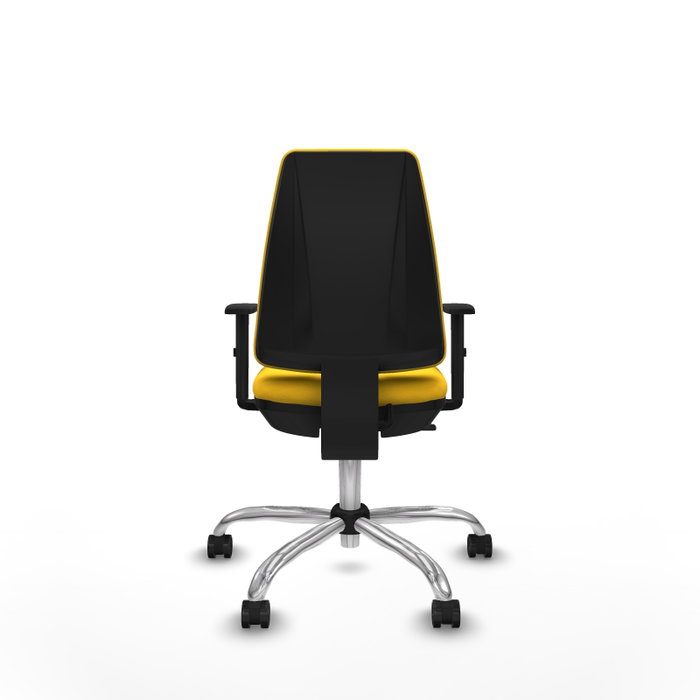PIQUERAS Y CRESPO Silla de oficina Elche Amarillo con Similpiel