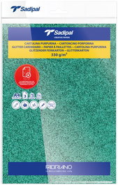 Cartulina Purpurina A4 Sadipal 330G Verde Paquete De 3