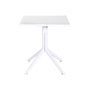 DKD Home Decor Mesa de Metal y PP Reciclado Blanco 70x70x75