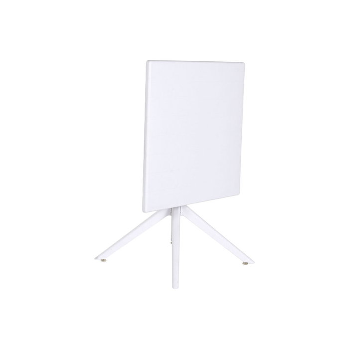 DKD Home Decor Mesa de Metal y PP Reciclado Blanco 70x70x75