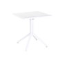 DKD Home Decor Mesa de Metal y PP Reciclado Blanco 70x70x75