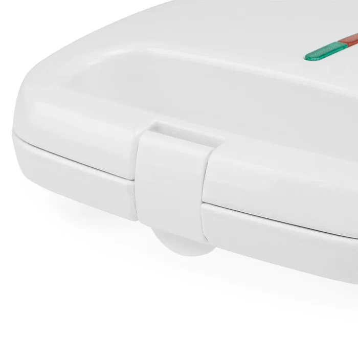 Orbegozo SW 4915 Sandwichera para 4 Sándwiches, 800W, Placas Antiadherentes, Fácil de Limpiar, Asa Fría, Base Antideslizante, Almacenamiento Vertical, Color Blanco