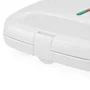 Orbegozo SW 4915 Sandwichera para 4 Sándwiches, 800W, Placas Antiadherentes, Fácil de Limpiar, Asa Fría, Base Antideslizante, Almacenamiento Vertical, Color Blanco