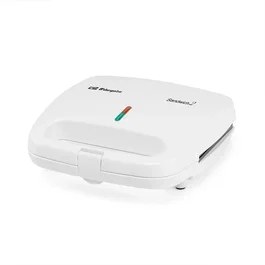 Orbegozo SW 4915 Sandwichera para 4 Sándwiches, 800W, Placas Antiadherentes, Fácil de Limpiar, Asa Fría, Base Antideslizante, Almacenamiento Vertical, Color Blanco