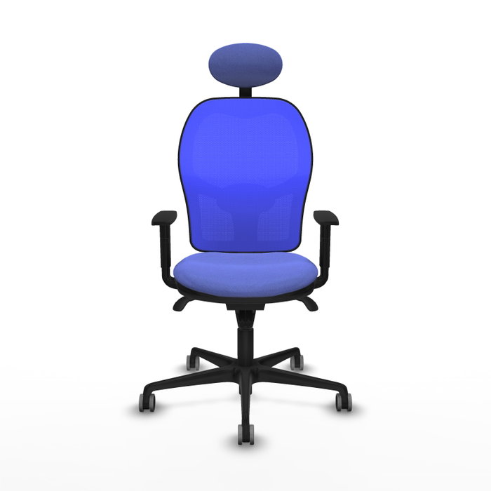 PIQUERAS Y CRESPO Silla de oficina Jorquera con mecanismo Sincro, Azul claro/Azul PIQUERAS Y CRESPO Silla de oficina Jorquera con mecanismo Sincro, Azul claro/Azul