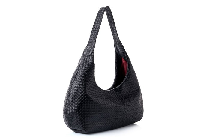 Lucky Bees Bolso de mano 1260 Anthracite, 100% piel de polivinilo, negro