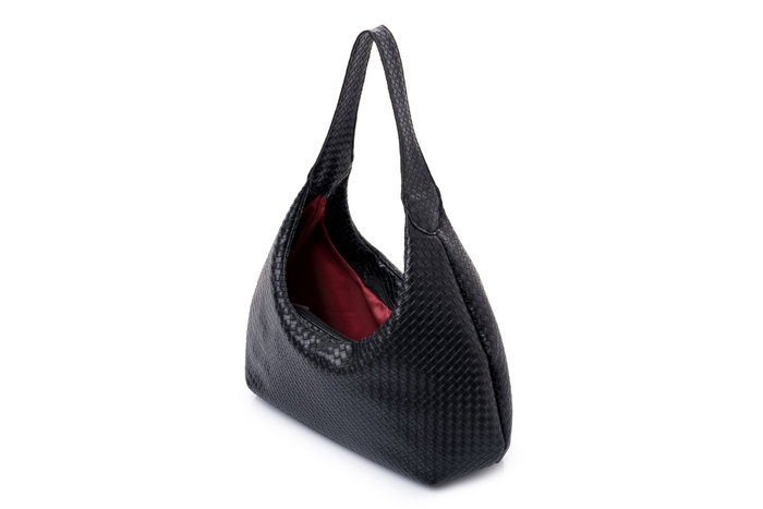 Lucky Bees Bolso de mano 1260 Anthracite, 100% piel de polivinilo, negro